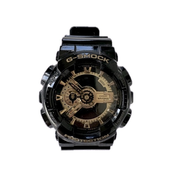G-SHOCK | MENS CASIO WR20BAR | SHOCK RESIST | DIGITAL WATCH | LARGE | BLACK GOLD - Picture 1 of 7